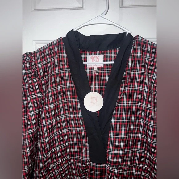 Victoria Dunn Women’s Stewart Tartan Plaid Maxi Dress Size XL - Picture 4 of 8